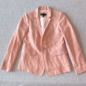 100% linen blazer in light peach